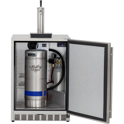 Summerset 25-Inch 6.6 Cu. Ft. Outdoor Rated Single Tap Beer Dispenser/Kegerator - SSRFR-24DK1