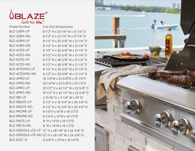 Blaze Prelude LBM - 32-Inch 4-Burner Built-In Grill - Liquid Propane Gas Open Box- BLZ-4LBM-LP-OB